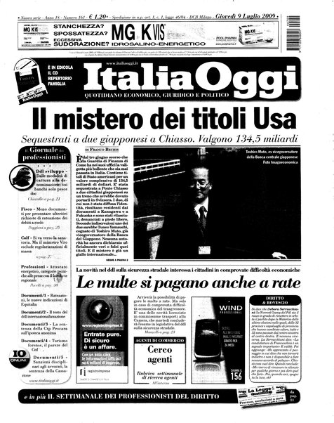 Italia oggi : quotidiano di economia finanza e politica